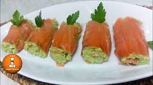 salmon relleno de aguacate